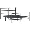 vidaXL Estructura cama sin colch&oacute;n con estribo metal negro 140x200 cm