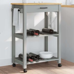 vidaXL Carrito de cocina MONZA madera maciza de pino 60x40x88,5 cm