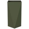 vidaXL Jardinera 2 pcs Verde Oliva 40 x 40 x 75 cm Acero