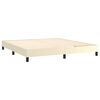vidaXL Cama box spring con colch&oacute;n cuero sint&eacute;tico crema 180x200 cm