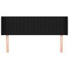 vidaXL Cabecero de tela negro 147x16x78/88 cm