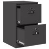 vidaXL Mueble archivador con caj&oacute;n Geom&eacute;trico Negro 44 x 50 x 106.5 cm
