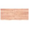 vidaXL Tablero mesa madera roble tratada marr&oacute;n claro 120x50x(2-6) cm