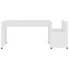 vidaXL Mesa de centro madera contrachapada blanco 90x45x35 cm