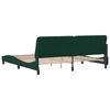 vidaXL Estructura cama sin colch&oacute;n terciopelo verde oscuro 200x200 cm