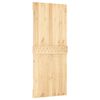 vidaXL Puerta corredera con herrajes madera maciza de pino 85x210 cm