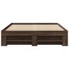 vidaXL Estructura de cama sin colch&oacute;n madera marr&oacute;n roble 140x190 cm