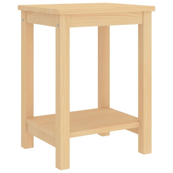 vidaXL Mesitas de noche madera maciza de pino natural 35x30x47cm