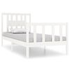 vidaXL Estructura cama individual sin colch&oacute;n madera blanco 90x190 cm