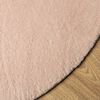 vidaXL Alfombra de pelo corto suave lavable HUARTE rosado &Oslash; 200 cm