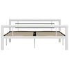 vidaXL Estructura de cama sin colch&oacute;n metal blanco y negro 160x200 cm