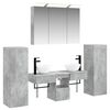 vidaXL Juego de muebles de ba&ntilde;o 6 uds. Gris Hormig&oacute;n