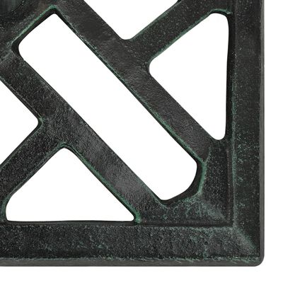 vidaXL Base de sombrilla de hierro fundido verde 44x44x31 cm