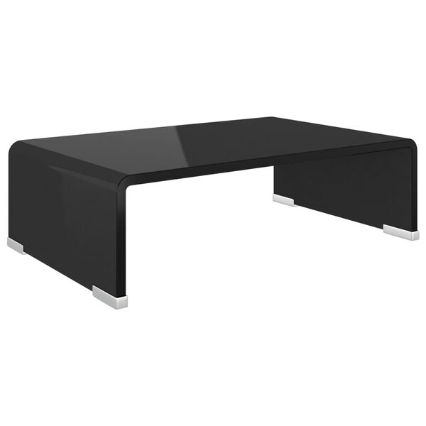 vidaXL Soporte para TV/Elevador monitor cristal negro 40x25x11 cm