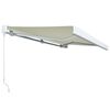 vidaXL Toldo de carrete manual color crema 450x300 cm