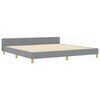 vidaXL Estructura de cama con cabecera Gris claro 200 x 200 cm tela