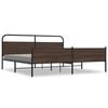 vidaXL Estructura de cama sin colch&oacute;n metal roble marr&oacute;n 200x200 cm