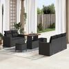 vidaXL Conjunto de sof&aacute; de jard&iacute;n 8 pcs Negro rat&aacute;n sint&eacute;tico