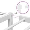 vidaXL Estructura de cama de metal blanca 135x190 cm