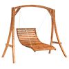 vidaXL Tumbona columpio con acabado teca madera maciza abeto