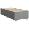 vidaXL Cama box spring con colch&oacute;n tela gris claro 100x200 cm