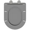 vidaXL Asiento de WC Gris 44 x 36,4 x 3,4 cm Duroplast