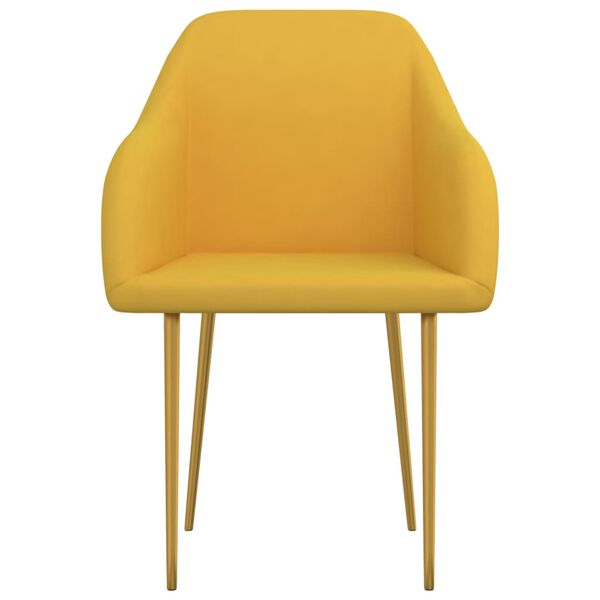 vidaXL Sillas de comedor 6 unidades terciopelo amarillo