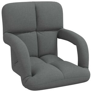vidaXL Sill&oacute;n ajustable Gris oscuro Tela