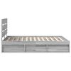 vidaXL Estructura de cama con cabecera Gris Sonoma 150 x 200 cm