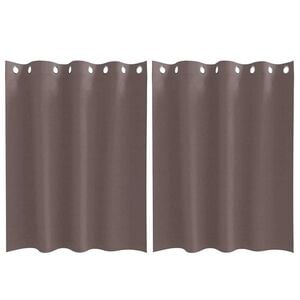 vidaXL Cortinas Opacas con Anillas 2 pcs Marr&oacute;n Oscuro 140 x 140 cm