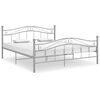 vidaXL Estructura de cama de metal gris 180x200 cm