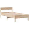 vidaXL Cama con estanter&iacute;a sin colch&oacute;n madera maciza de pino 90x200 cm