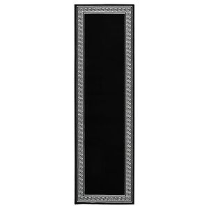 vidaXL Alfombra de pasillo BCF negro con estampado 60x200 cm