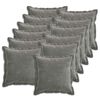 vidaXL Funda de almohada 12 uds. HOUTEN Gris oscuro 45 x 45 cm