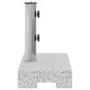 vidaXL Base de sombrilla de granito rectangular 25 kg