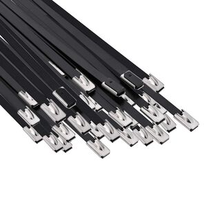 vidaXL Atadura de Cables 250 uds. 4,6 x 500 mm Negro