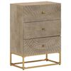 vidaXL C&oacute;moda madera maciza de mango y hierro 55x30x76 cm
