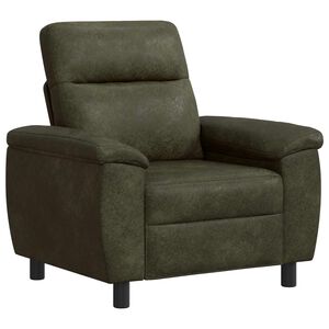vidaXL Sof&aacute; Verde militar 95 x 90 x 95 cm Cuero de Suede Sint&eacute;tico