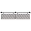 vidaXL Cabecera Colgante Gris Nube 210 x 55 x 7 cm tela
