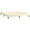 vidaXL Cama box spring con colch&oacute;n cuero sint&eacute;tico crema 180x200 cm