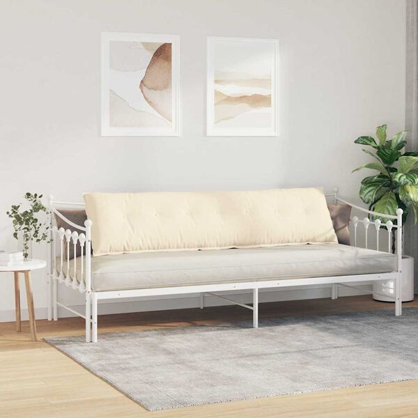 vidaXL Coj&iacute;n de Espalda Crema 200 x 50 cm Tela de pana