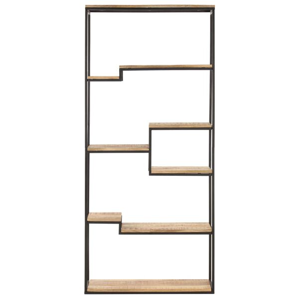 vidaXL Estanter&iacute;a de madera de mango rugosa 80x30x180 cm