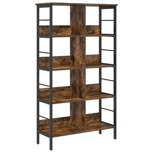 vidaXL Estante de libros 8 niveles 82 x 32 x 144,5 cm Roble ahumado