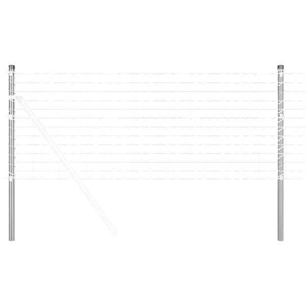 vidaXL Poste de Valla 12 pcs Plateado 70 cm