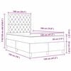 vidaXL Cama Box Spring LED con colch&oacute;n Verde oscuro 120 x 190 cm tela