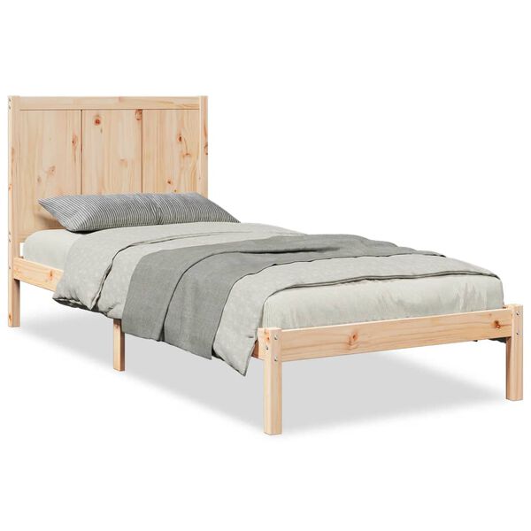 vidaXL Cama extralarga sin colchón madera maciza 100x210 cm