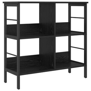 vidaXL Estante de libros 4 niveles 82 x 32 x 79 cm Roble Negro