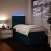 vidaXL Cama box spring con colch&oacute;n terciopelo azul oscuro 80x200 cm