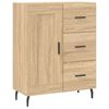 vidaXL Aparador alto madera contrachapada color roble 69,5x34x180 cm
