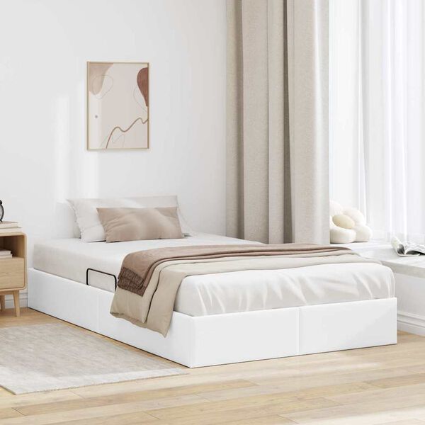 vidaXL Cama con almacenamiento Puro 120 x 200 cm Cuero sint&eacute;tico